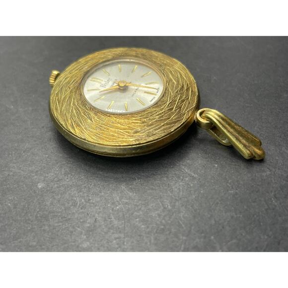 Arnex Pedre 17 Jewel Pendant Watch Incabloc Swiss Made Gold Plated 10 Microns - Picture 5 of 11